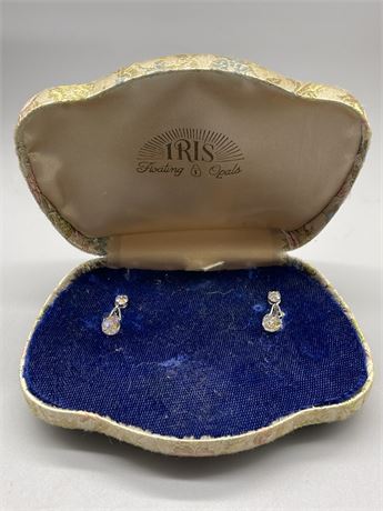 Iris Floating Opal Earrings