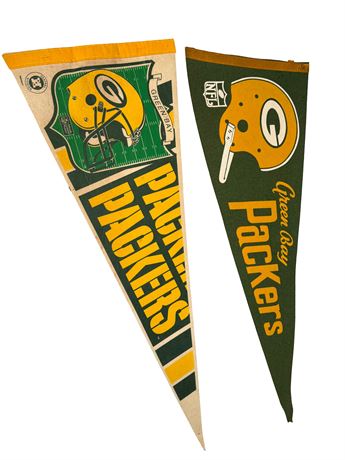 Vintage Greenbay Packers Felt Pennants