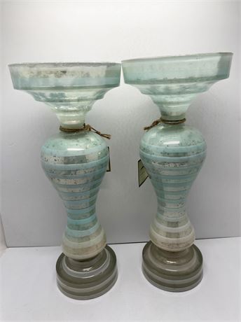 Tall Glass Candle Holders