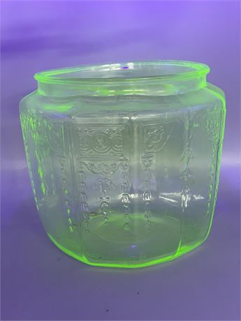 Uranium Glass Cookie Jar