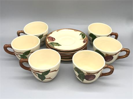 Franciscan Apple Cups and Saucers