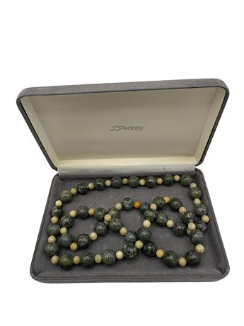 Green Serpentine Beaded Necklace