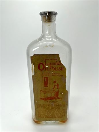 Antique Polish Oil Wax Bottle