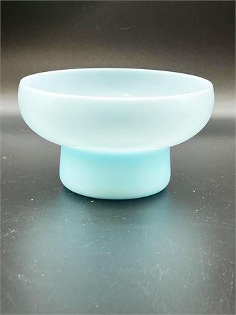 Blue Opaline Footed Bowl