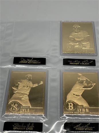 Copperstown Collection 22KT Baseball Cards - Lot 7