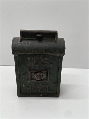 US Mail Cast Metal Coin Bank