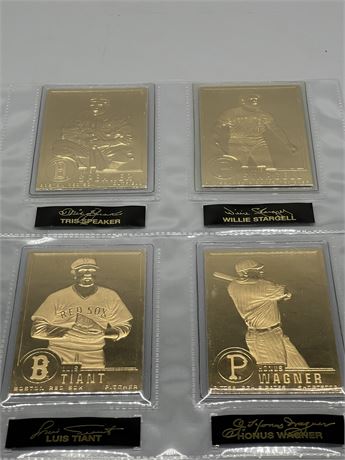 Copperstown Collection 22KT Baseball Cards - Lot 12