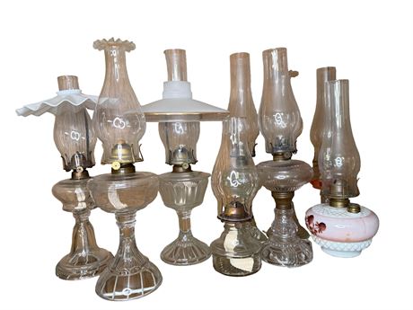 Large Lot of Oil Kerosene Lamps Lot 4