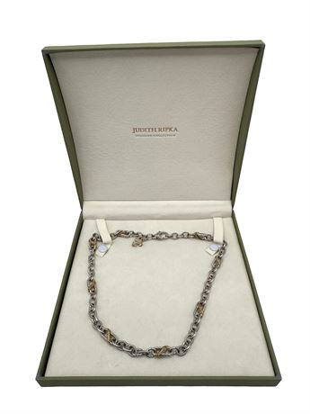 Judith Ripka Sterling Silver Chain Necklace