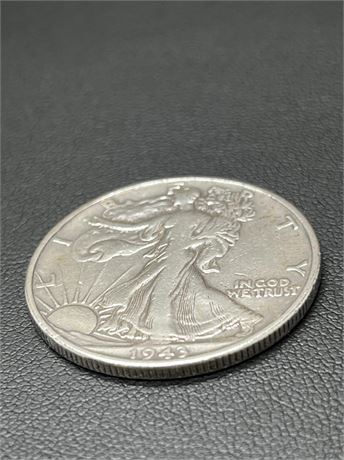 1943 Silver Walkingn Liberty Half Dollar