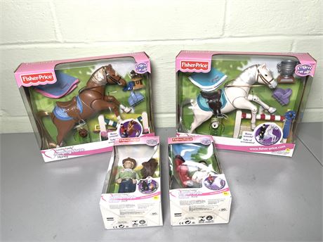 NIB Vintage Fisher Pricing Jumping Horses and Figures