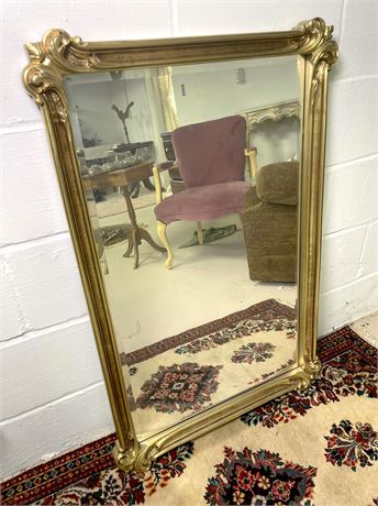 Carolina Mirror Co. Large Gold Gilt Mirror
