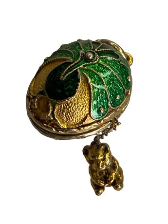 14kt Yellow Gold Enameled Pendant Charm