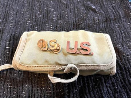 1950s Army Sewing Kit and U.S. Pins