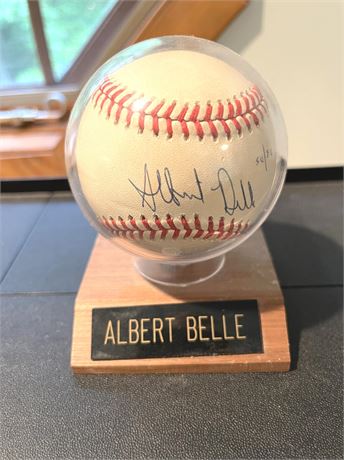 Albert Belle 50/50 Signed Baseball