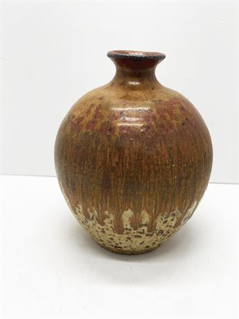 Signed Pottery Bud Vase