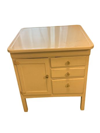 Vintage Enamel Top Hoosier Cabinet