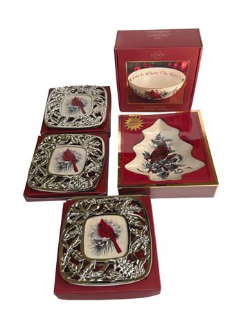 Lenox Seasons Greetings Trays and Trivets