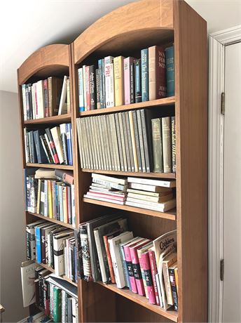 LARGE Book Assortment w/ Bookcases