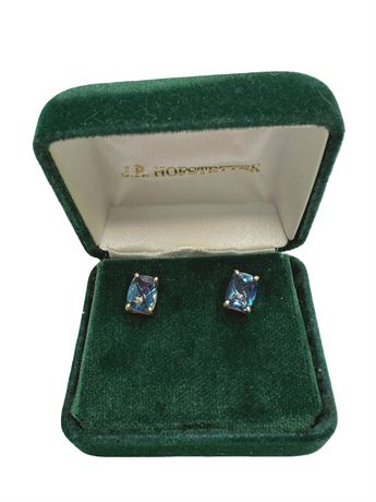 14kt Yellow Gold Tanzanite Earrings