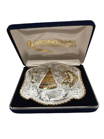 Montana Silversmiths Silver Plate Belt Buckle