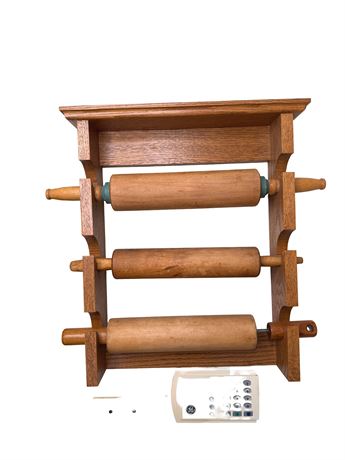 Rolling Pin Rack with Wood Rolling Pins