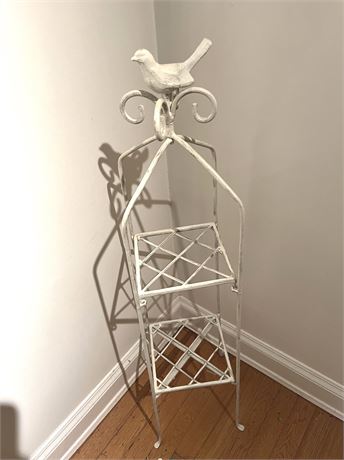 Wrought Iron Bird Plant Stand