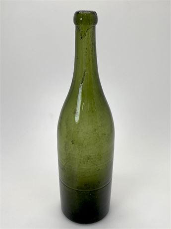 Antique Applied Top Green Glass Bottle