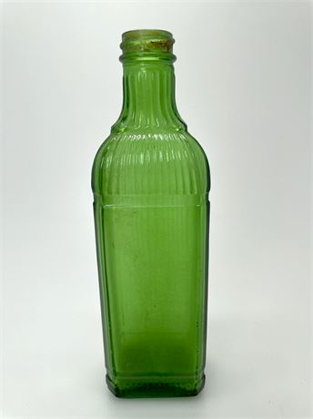 Owens Illinois Green Glass Bottle