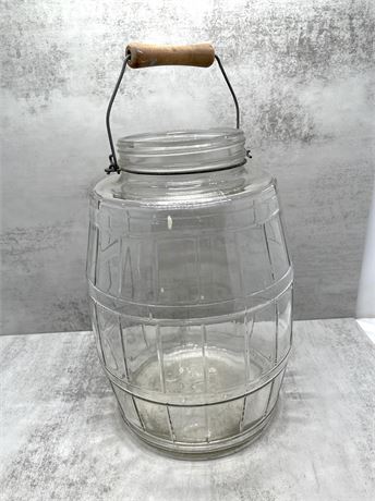 Owens Illinois Glass Pickle Barrel Jar
