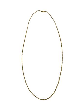 10kt Yellow Gold Rope Necklace