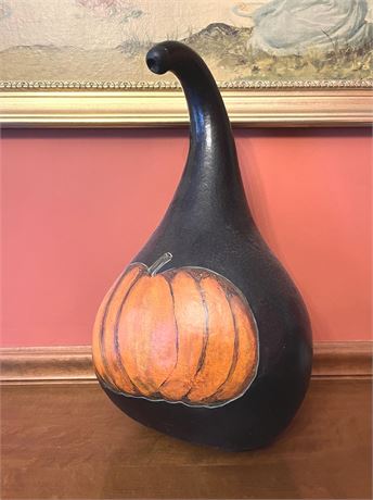 Large Pumpkin Painted Gourd