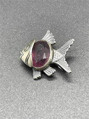 Sterling Fish Pin
