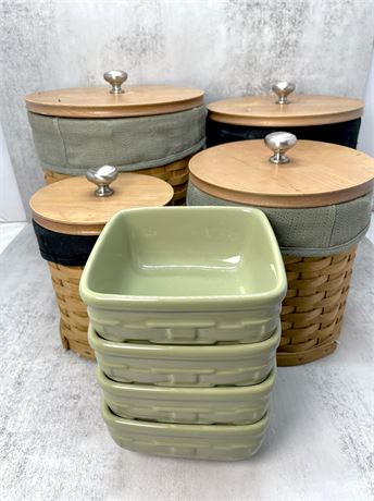 Longaberger Canisters and Pottery