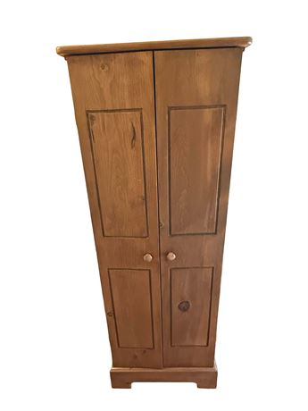 Handmade Wood Storage Cupboard Signed on Back