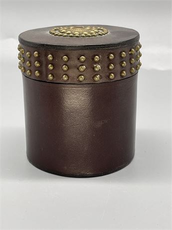 Folk Art Leather Box