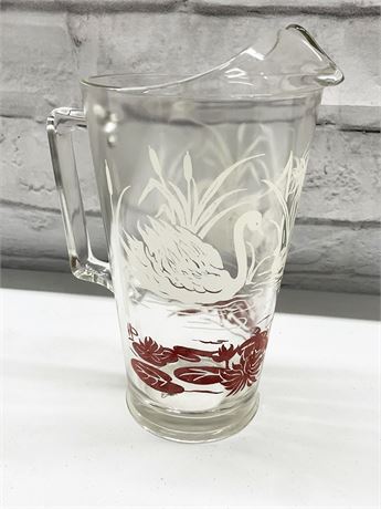 Jeanette Glass Swan Pitcher