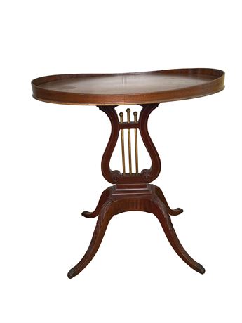 Early 20th Century Mersman Lyre Base Occasional Table
