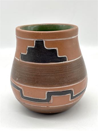 Signed Leopoldo de Mexico Mexican Pottery Vase