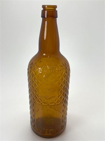 One Quart Amber Antique Bottle