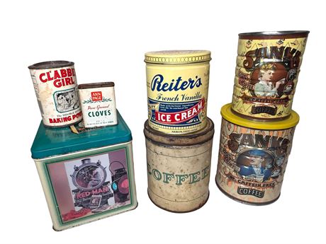 Vintage Kitchen Advertising Tins