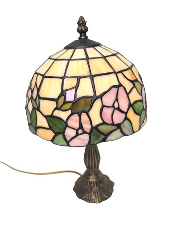 Stained Glass Table Lamp w/ Metal Base
