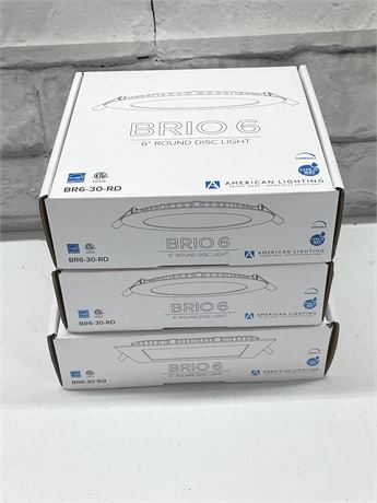 Three (3) BRIO 6 Lights