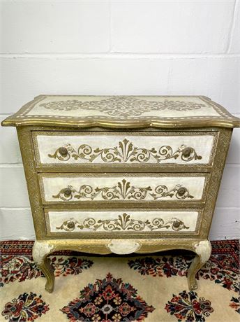 Italian Florentine Painted Gilt Chest of Drawers