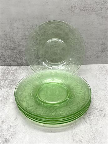 Uranium Depression Glass 6" Plates