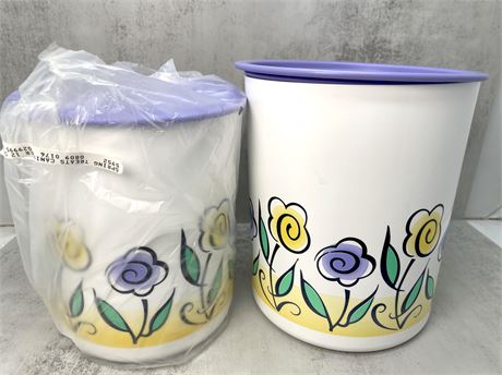 Tupperware Floral One Touch Canisters