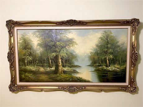 Large Landscape Oil Painting Signed by Artist