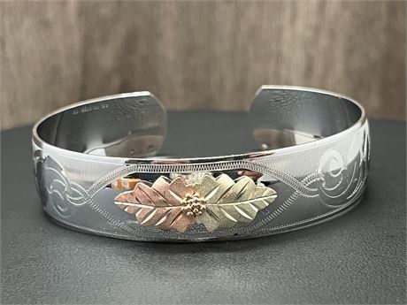 Sterling Silver 10kt Gold Bracelet