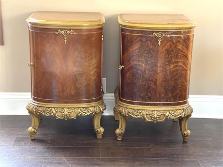 Pair of Burl Night Stands