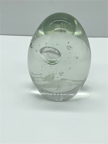 Clear Crystal Egg Paperweight